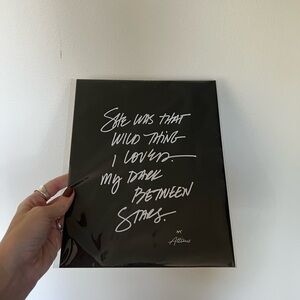 Limited Edition Atticus Poetry Black and White Art Print